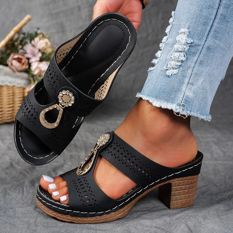 Évelyne | Sandales Orthopédiques Talons Ajourées