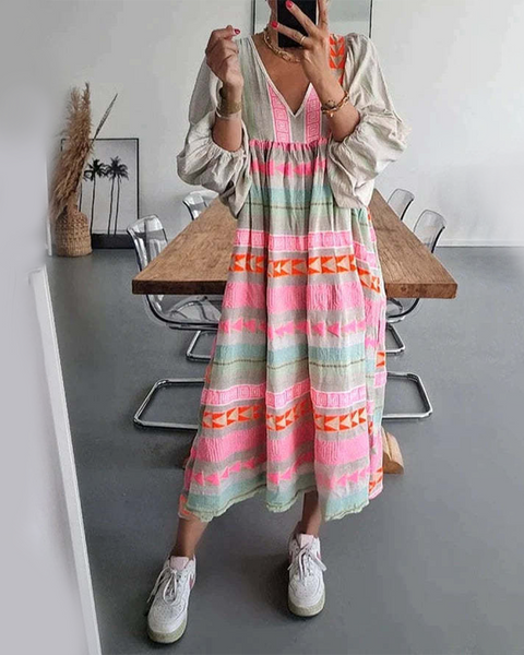 Éléonore | Robe Bohème Patchwork