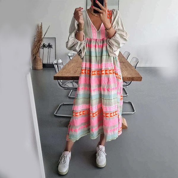 Éléonore | Robe Bohème Patchwork
