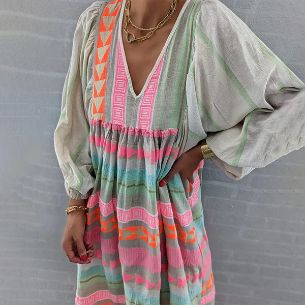 Éléonore | Robe Bohème Patchwork