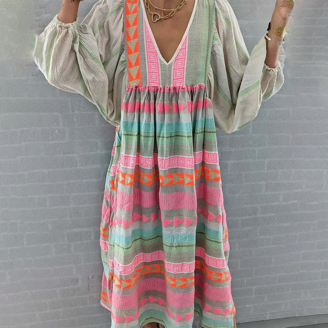 Éléonore | Robe Bohème Patchwork