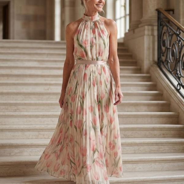 Élina | Robe Maxi Fleurie Élégance Fluide