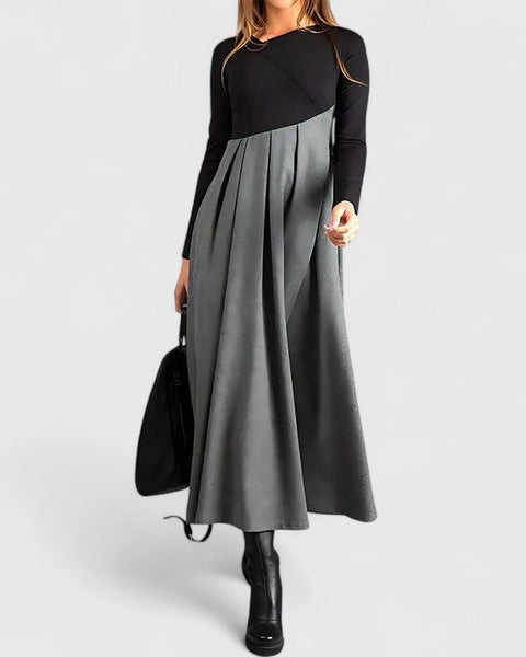 Madeleine | Robe Maxi Bicolore Élégante