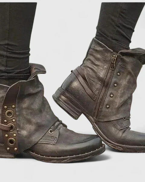 Éléna | Bottines Vintage Rivetées