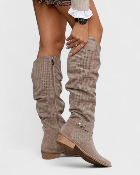 Sophie | Bottes Hautes Suédées Élégantes
