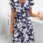 Navyssa | Robe Élégante Fleur de Nuit
