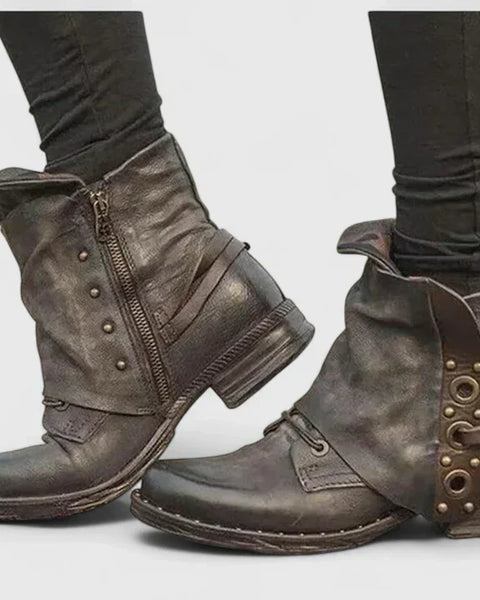 Éléna | Bottines Vintage Rivetées