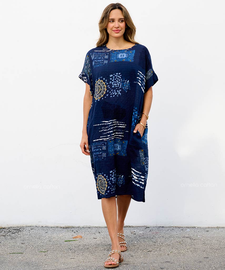 Robe Décontractée à Poches Courte – Ornella Caftan™