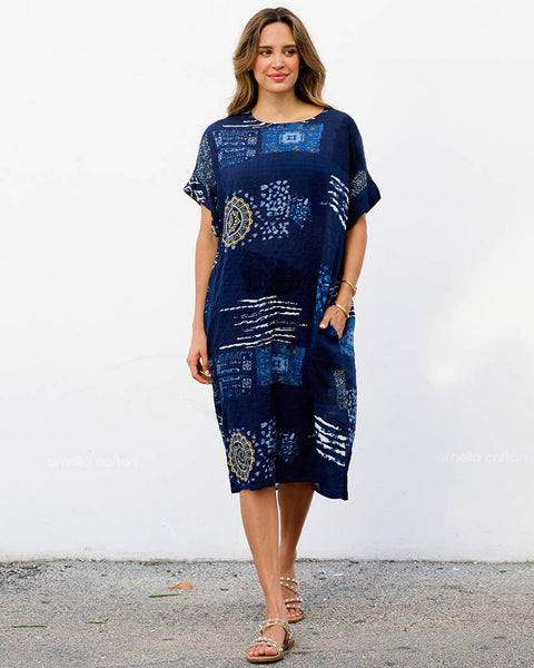 Robe Décontractée à Poches Courte – Ornella Caftan™