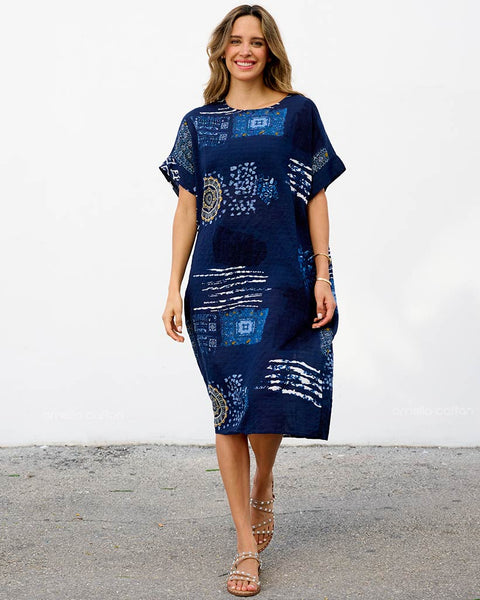 Robe Décontractée à Poches Courte – Ornella Caftan™