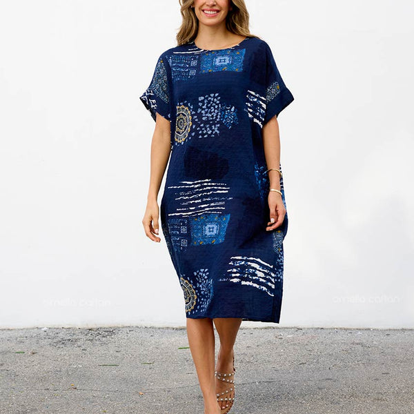 Robe Décontractée à Poches Courte – Ornella Caftan™