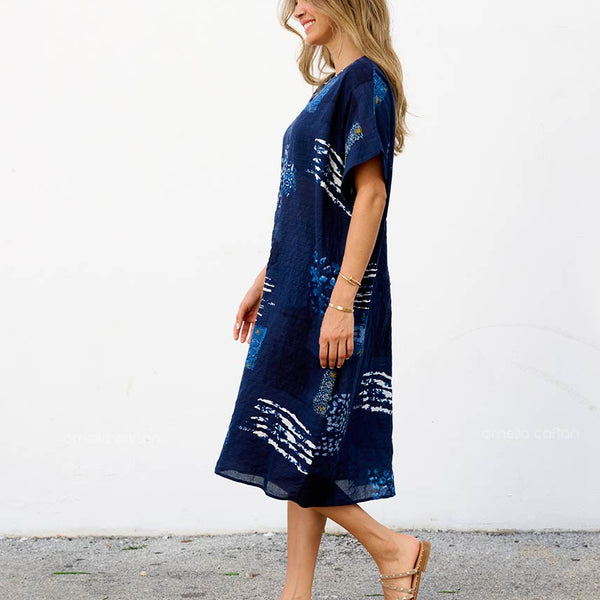 Robe Décontractée à Poches Courte – Ornella Caftan™