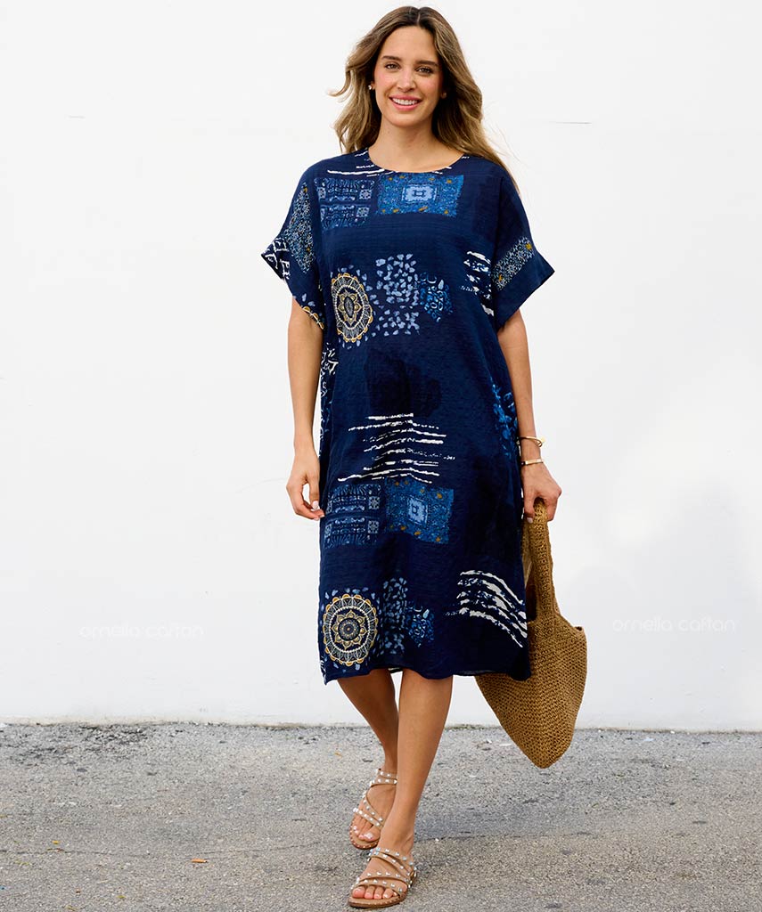 Robe Décontractée à Poches Courte – Ornella Caftan™