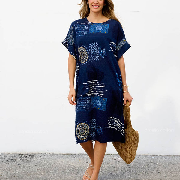 Robe Décontractée à Poches Courte – Ornella Caftan™