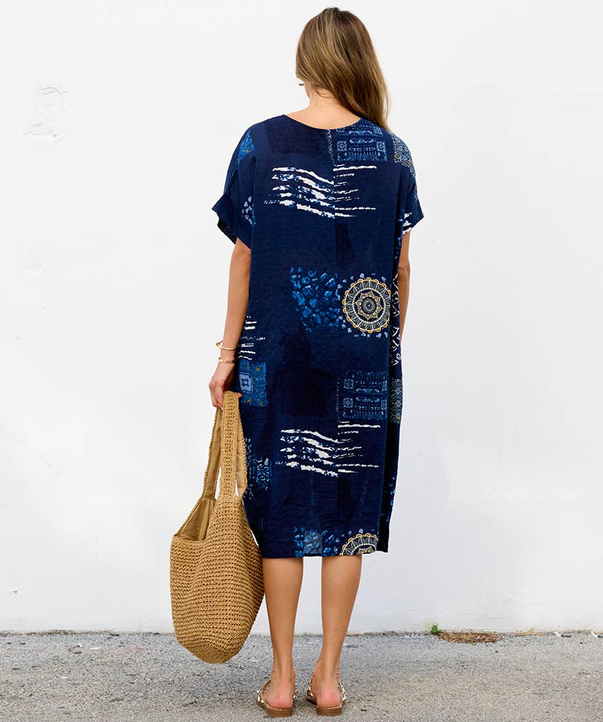 Robe Décontractée à Poches Courte – Ornella Caftan™