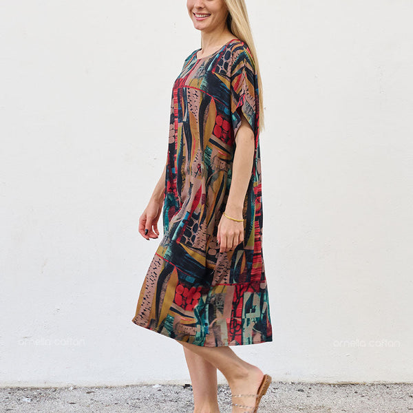 Robe Décontractée à Poches Courte – Ornella Caftan™