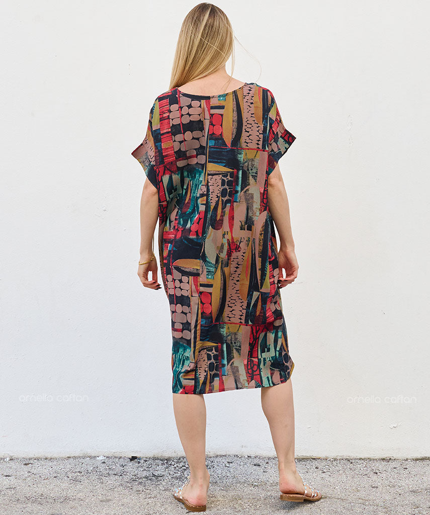 Robe Décontractée à Poches Courte – Ornella Caftan™