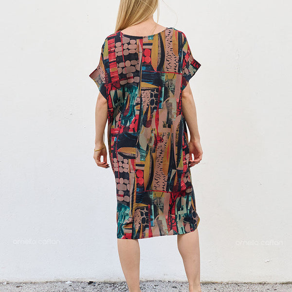 Robe Décontractée à Poches Courte – Ornella Caftan™
