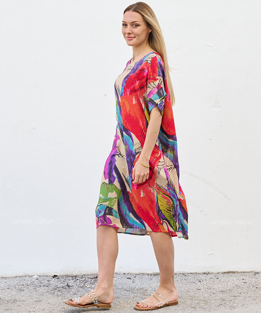 Robe Décontractée à Poches Courte – Ornella Caftan™