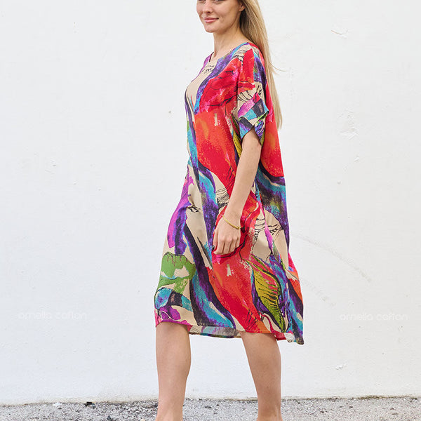 Robe Décontractée à Poches Courte – Ornella Caftan™
