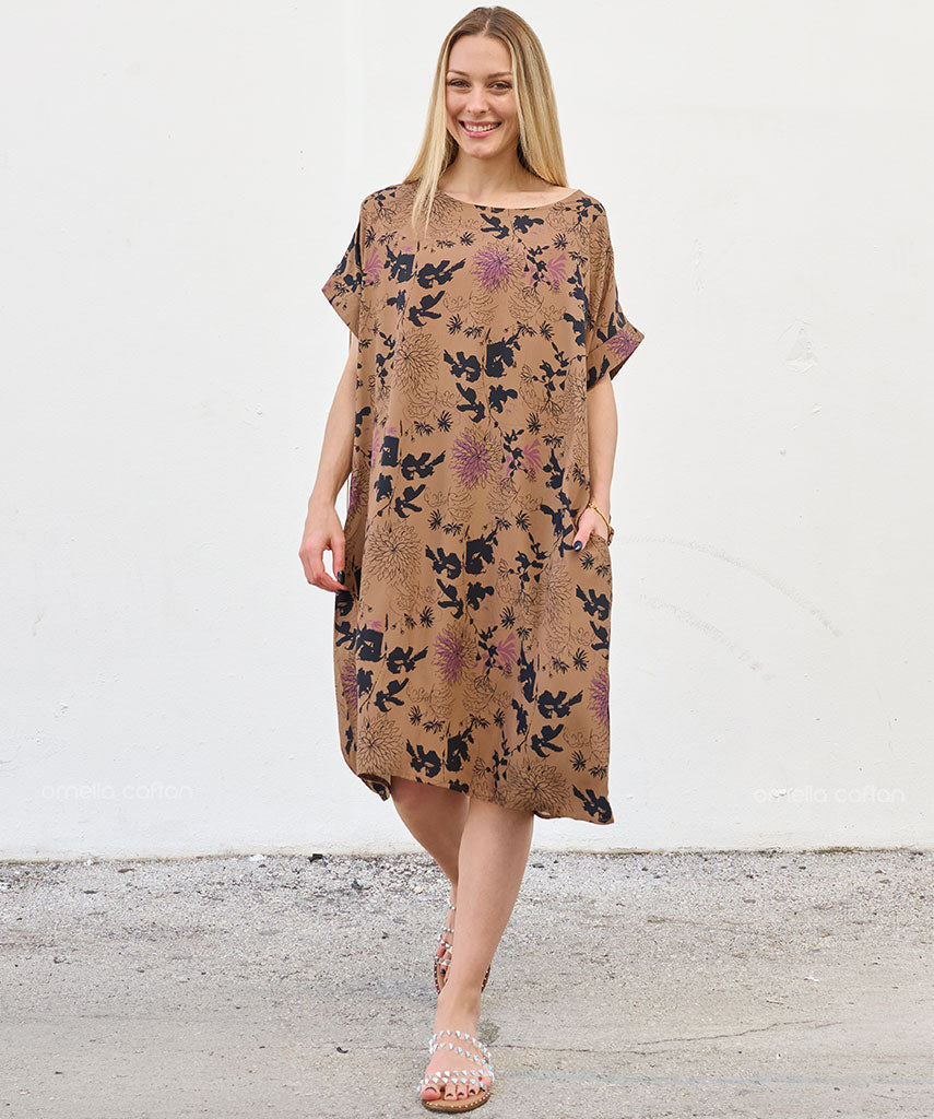 Robe Décontractée à Poches Courte – Ornella Caftan™