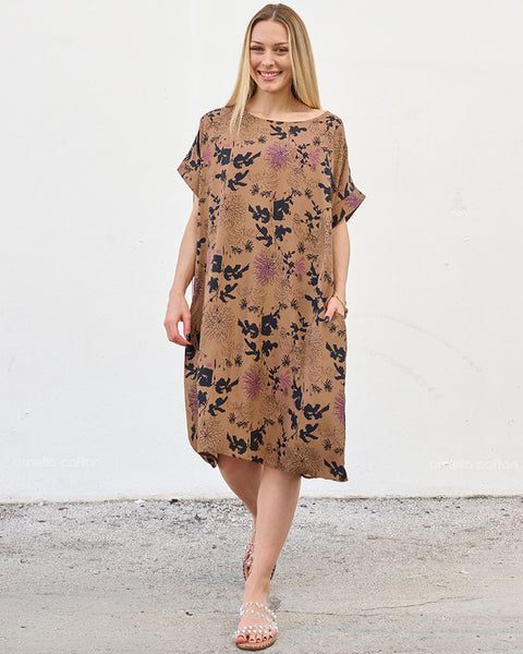 Robe Décontractée à Poches Courte – Ornella Caftan™