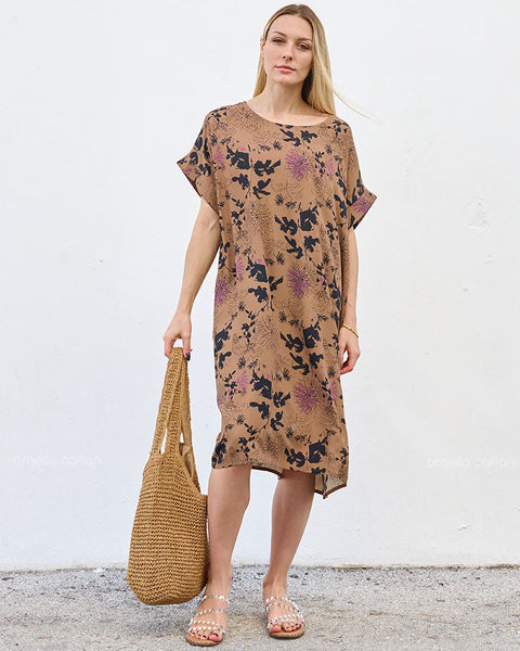 Robe Décontractée à Poches Courte – Ornella Caftan™