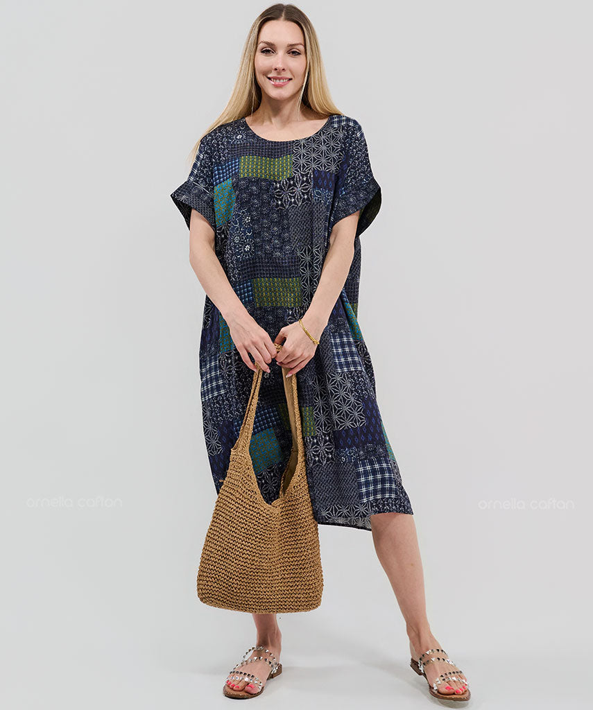Robe Décontractée à Poches Courtes – Ornella Caftan™