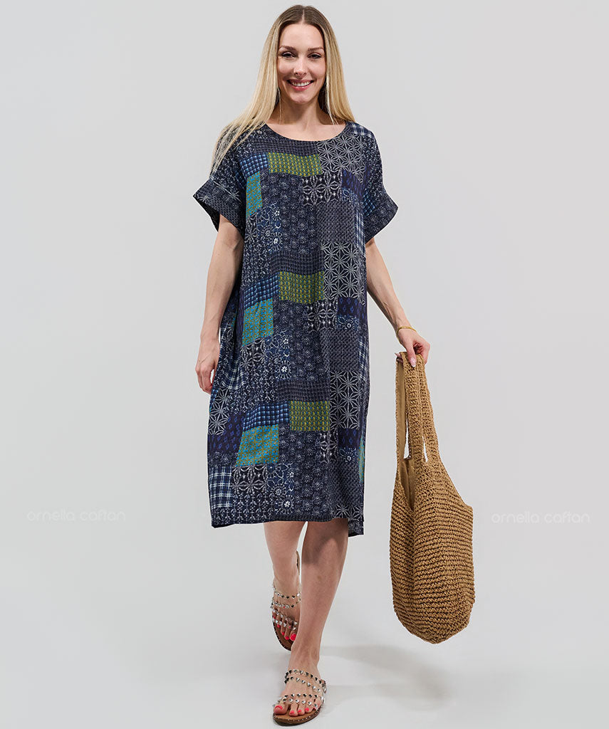 Robe Décontractée à Poches Courtes – Ornella Caftan™