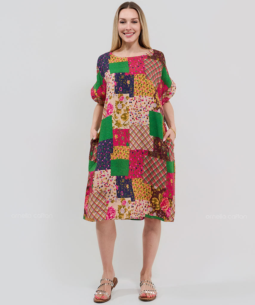 Robe Décontractée à Poches Courte – Ornella Caftan™