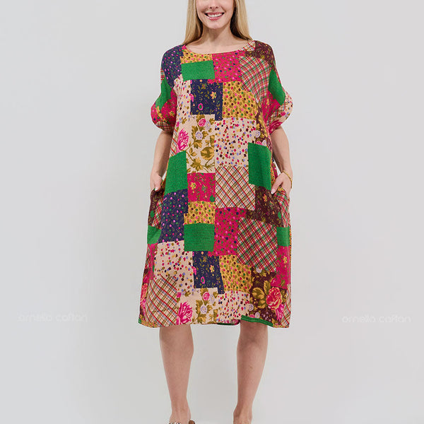 Robe Décontractée à Poches Courte – Ornella Caftan™
