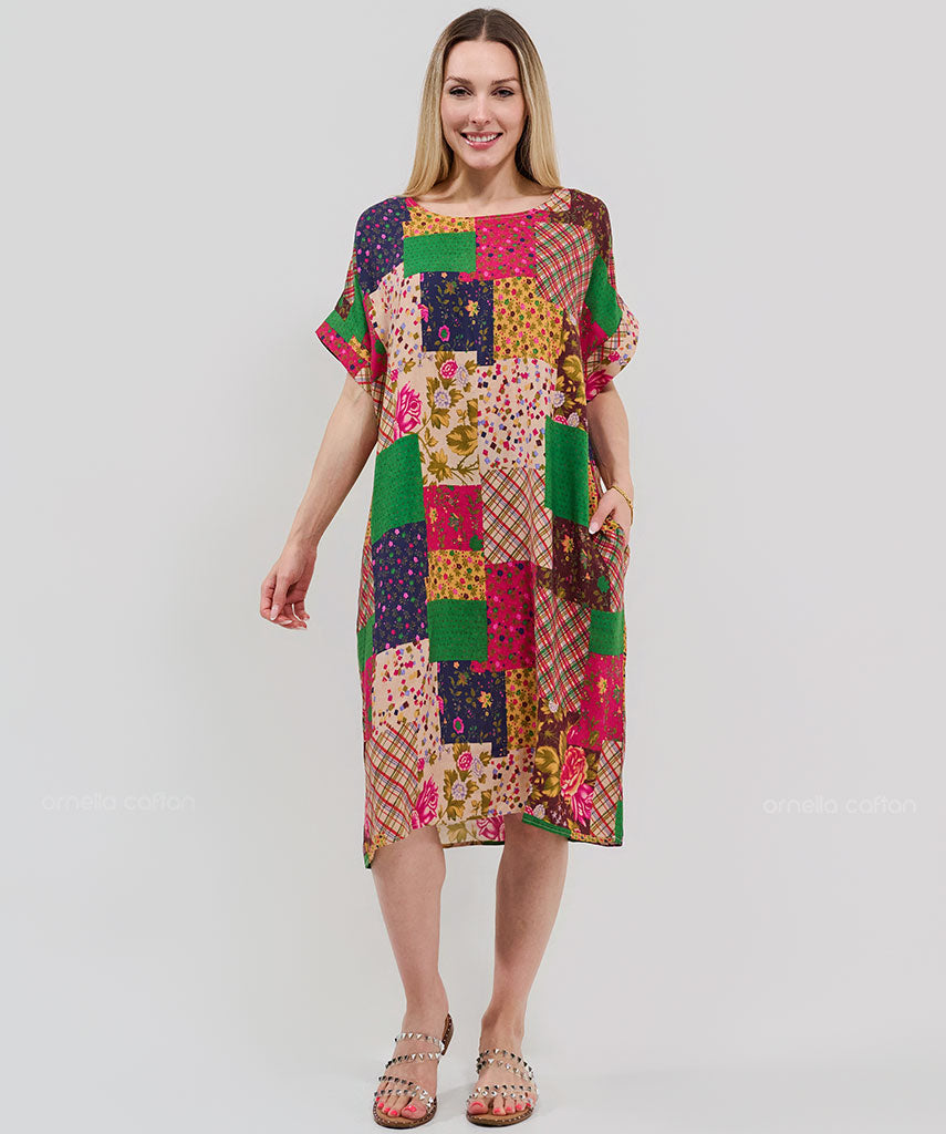 Robe Décontractée à Poches Courte – Ornella Caftan™