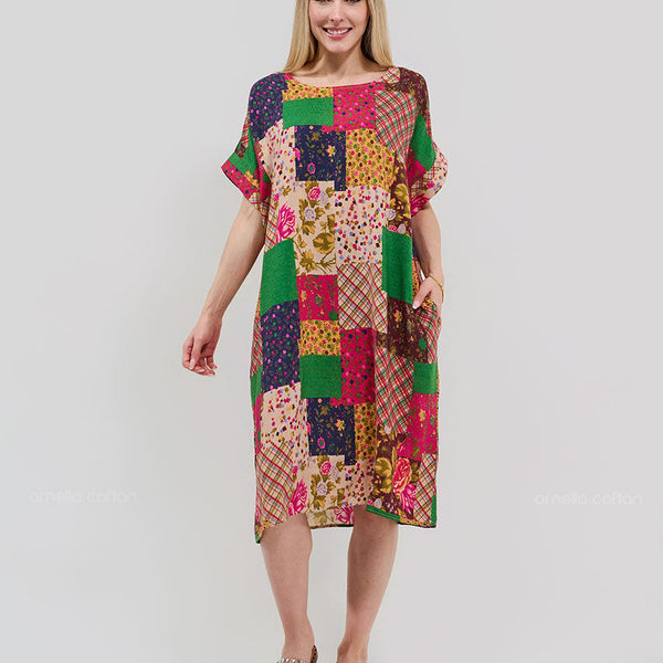 Robe Décontractée à Poches Courte – Ornella Caftan™