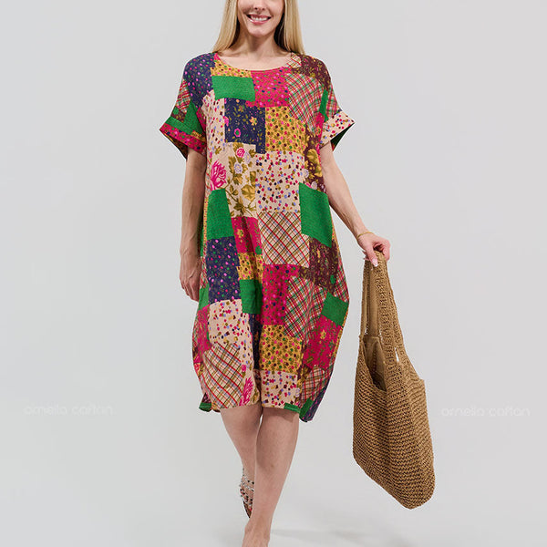 Robe Décontractée à Poches Courte – Ornella Caftan™