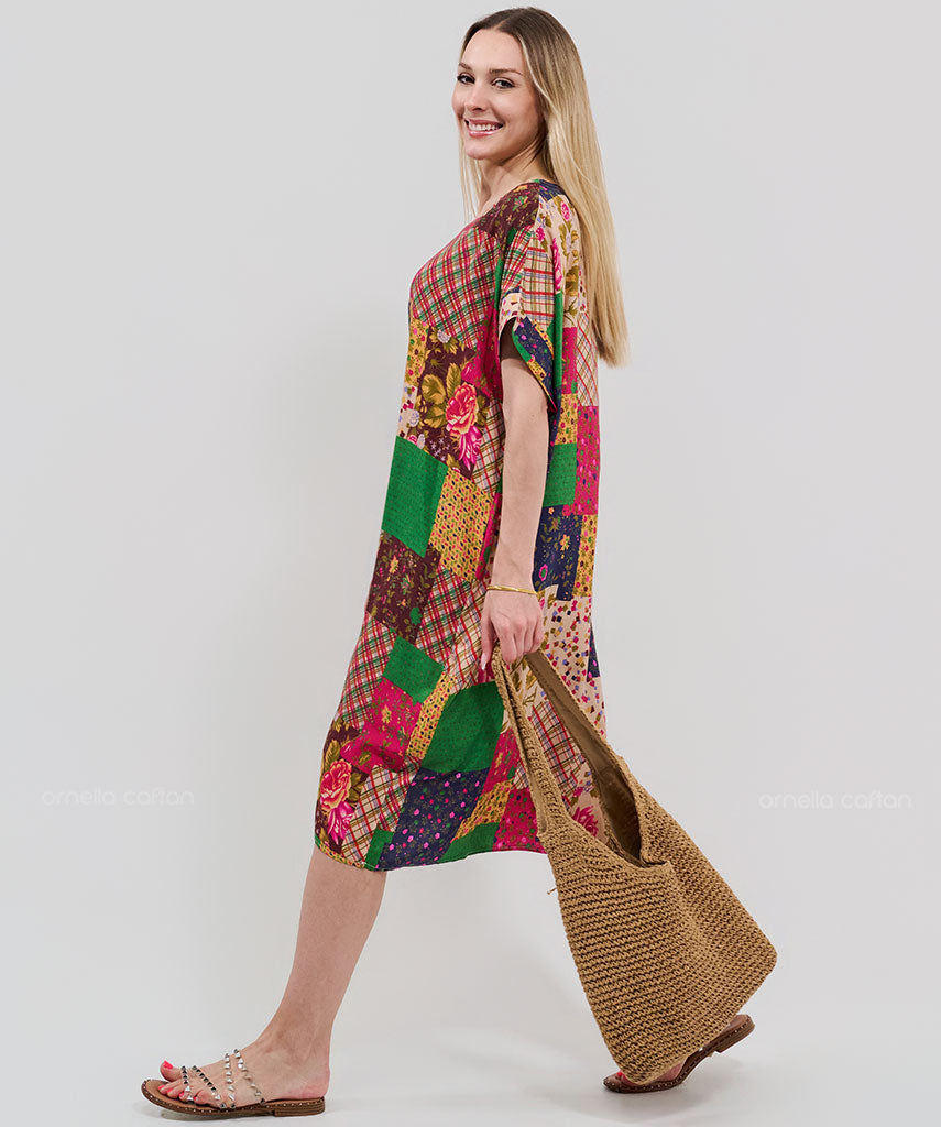 Robe Décontractée à Poches Courte – Ornella Caftan™