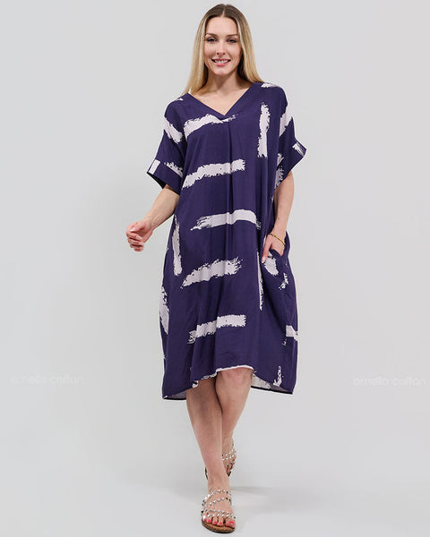 Robe Décontractée à Poches Courte – Ornella Caftan™