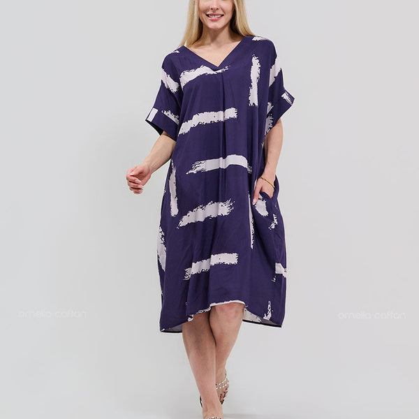 Robe Décontractée à Poches Courte – Ornella Caftan™