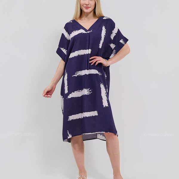 Robe Décontractée à Poches Courte – Ornella Caftan™