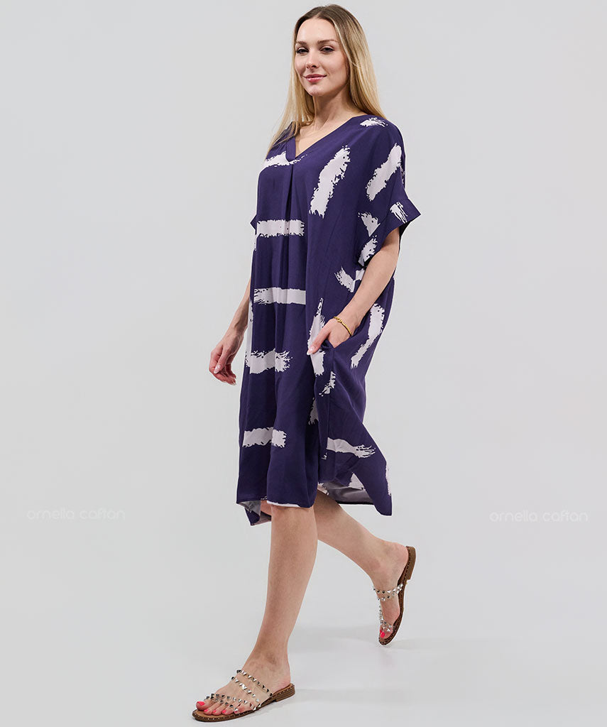 Robe Décontractée à Poches Courte – Ornella Caftan™