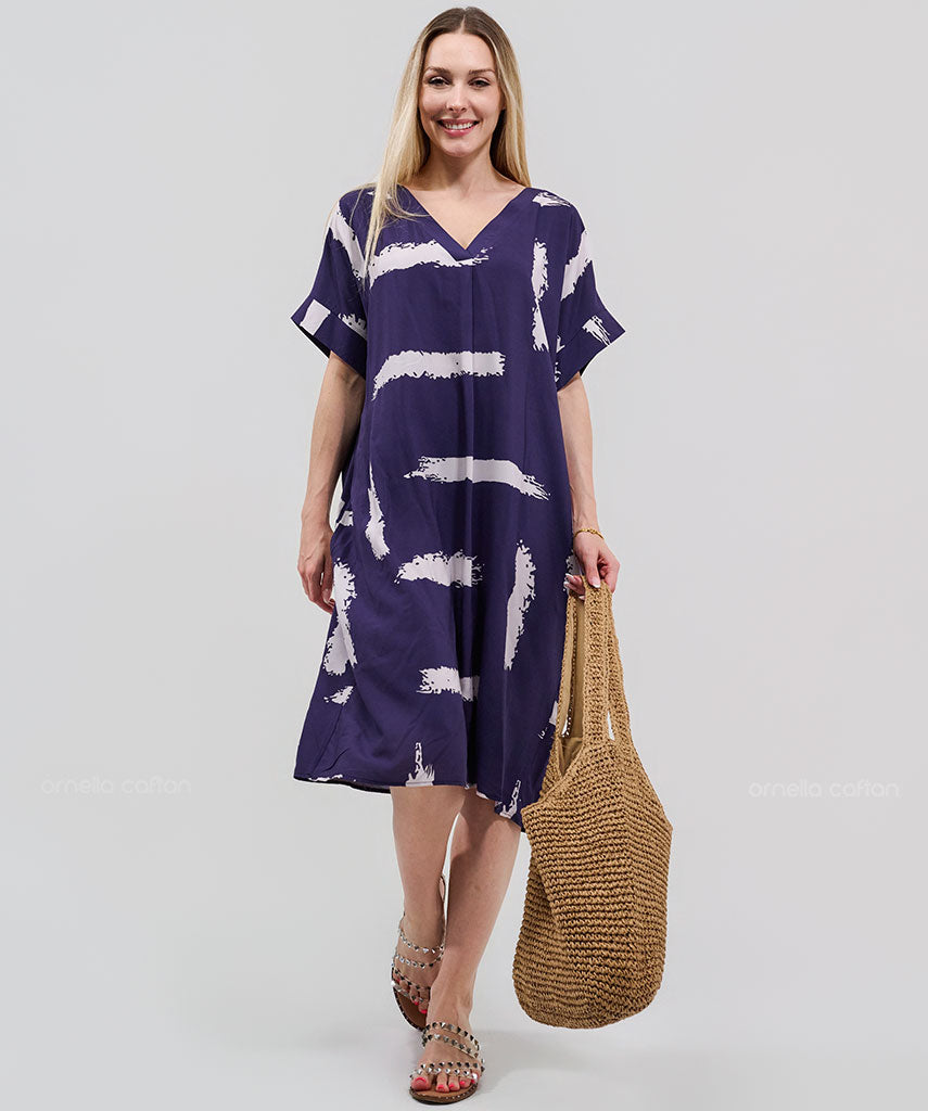 Robe Décontractée à Poches Courte – Ornella Caftan™