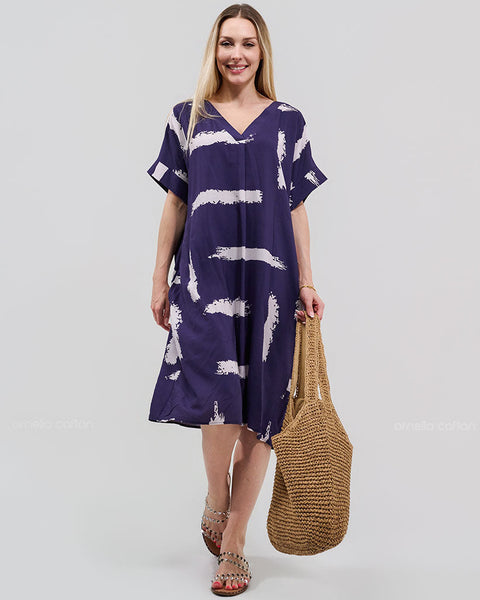 Robe Décontractée à Poches Courte – Ornella Caftan™
