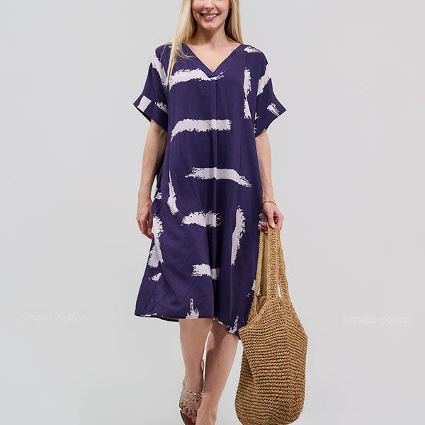 Robe Décontractée à Poches Courte – Ornella Caftan™
