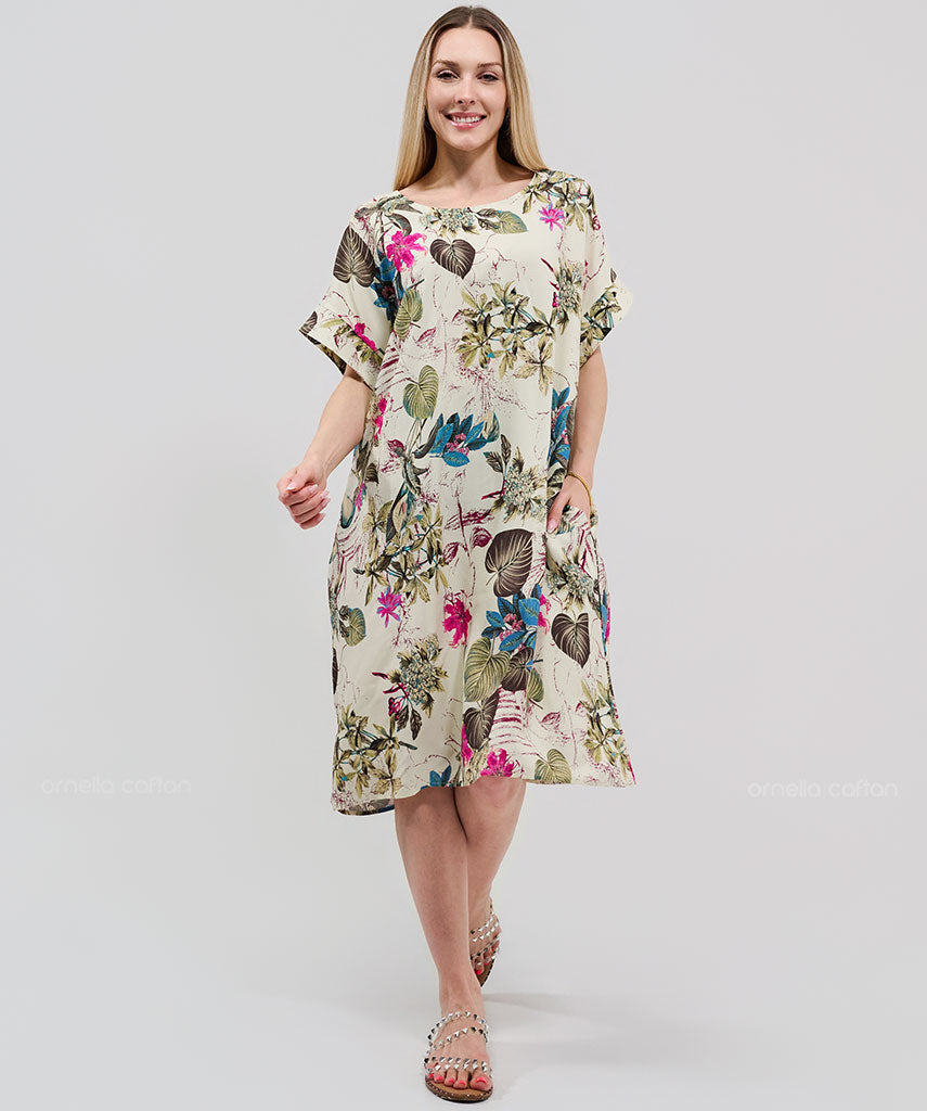 Robe Décontractée à Poches Courte – Ornella Caftan™