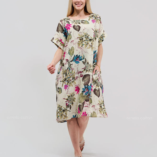 Robe Décontractée à Poches Courte – Ornella Caftan™
