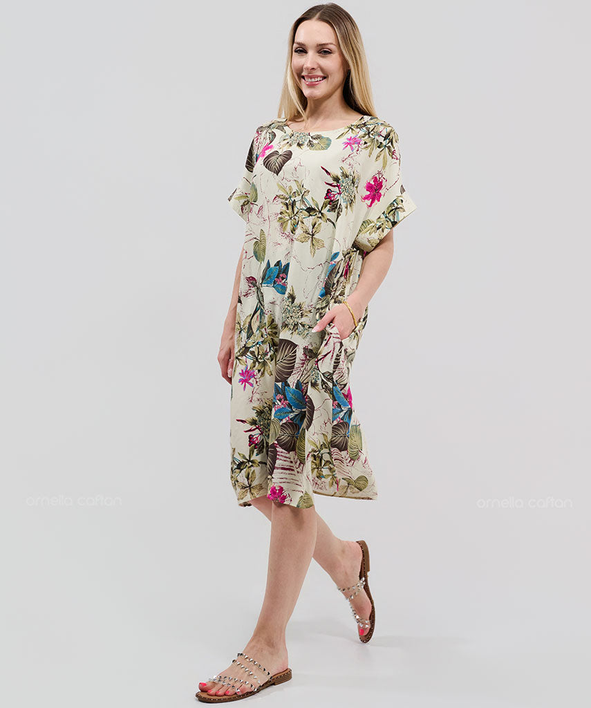 Robe Décontractée à Poches Courte – Ornella Caftan™