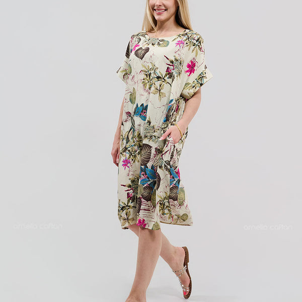 Robe Décontractée à Poches Courte – Ornella Caftan™