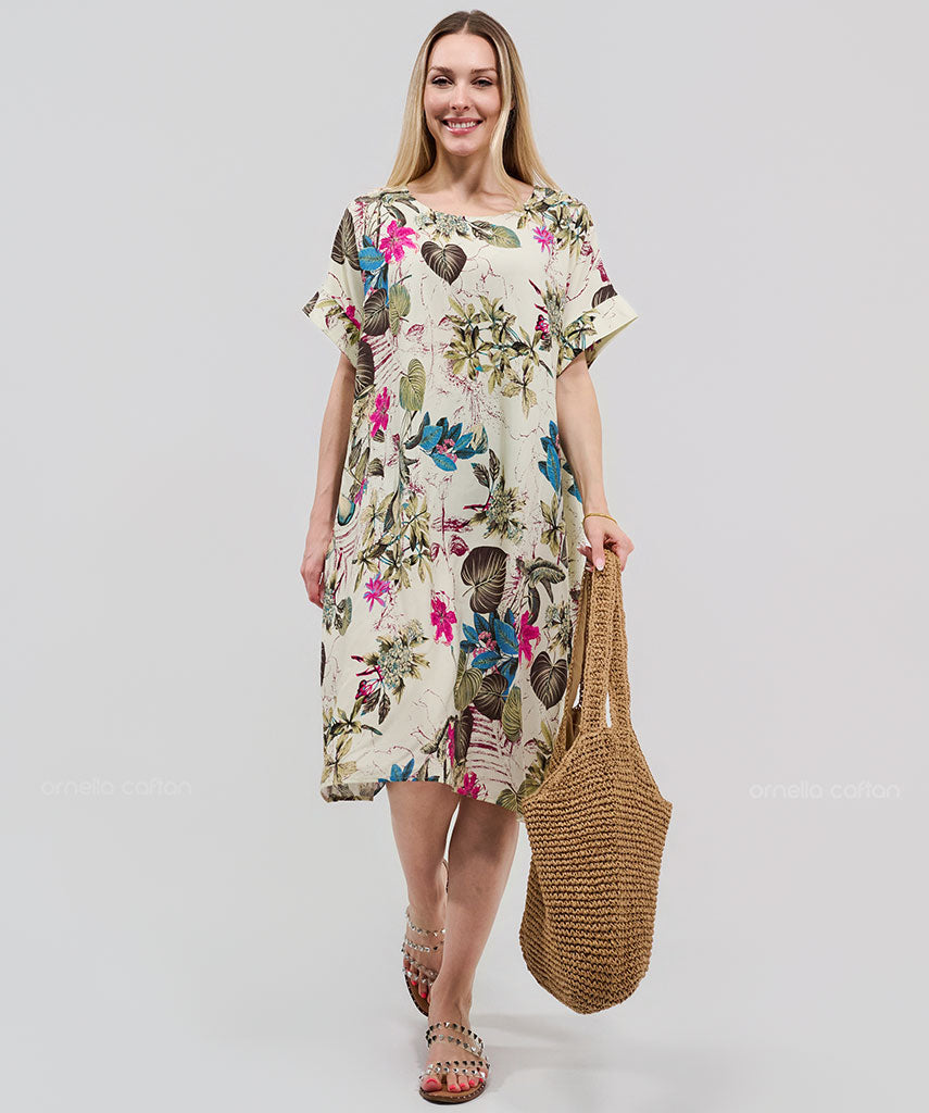 Robe Décontractée à Poches Courte – Ornella Caftan™
