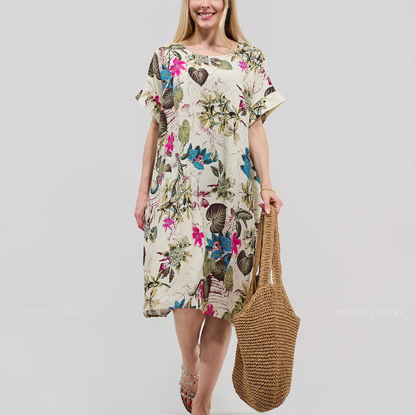 Robe Décontractée à Poches Courte – Ornella Caftan™