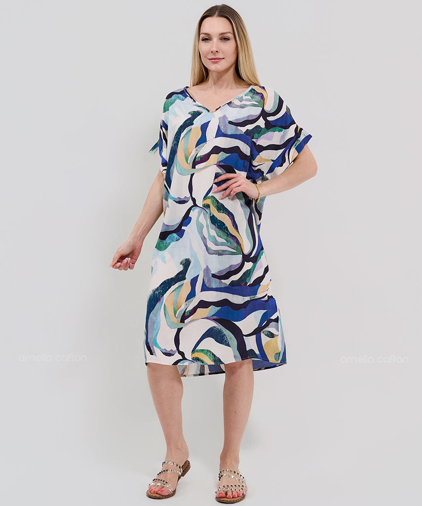 Robe Décontractée à Poches Courtes – Ornella Caftan™