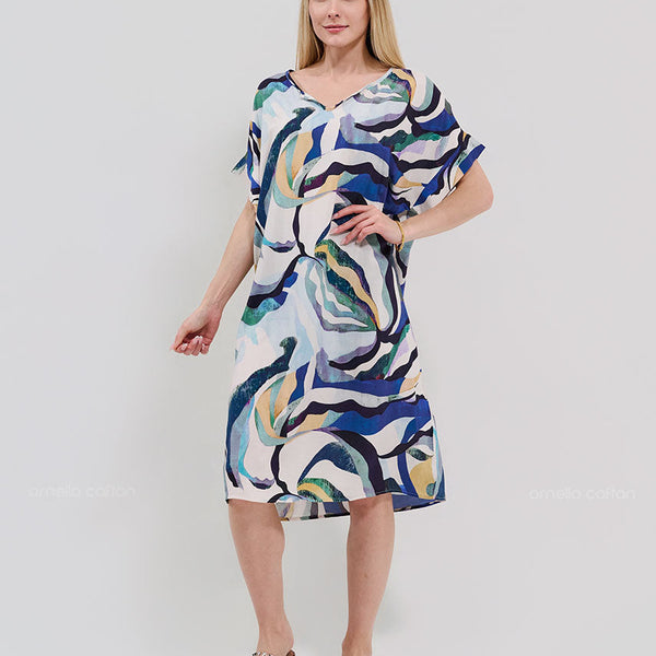 Robe Décontractée à Poches Courtes – Ornella Caftan™